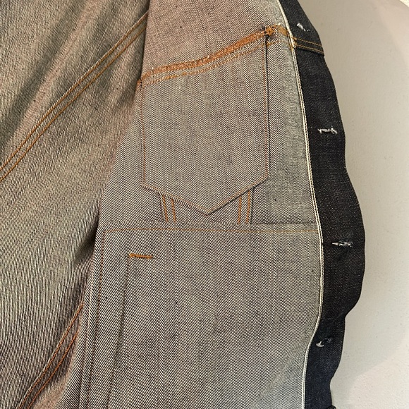 ⭐️ BRAVE STAR ⭐️ Ironside Selvedge DENIM Jacket Work Trucker Biker MADE IN USA - Picture 12 of 14
